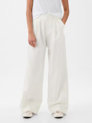 365 High Rise Linen-Cotton Trousers | Gap (US)