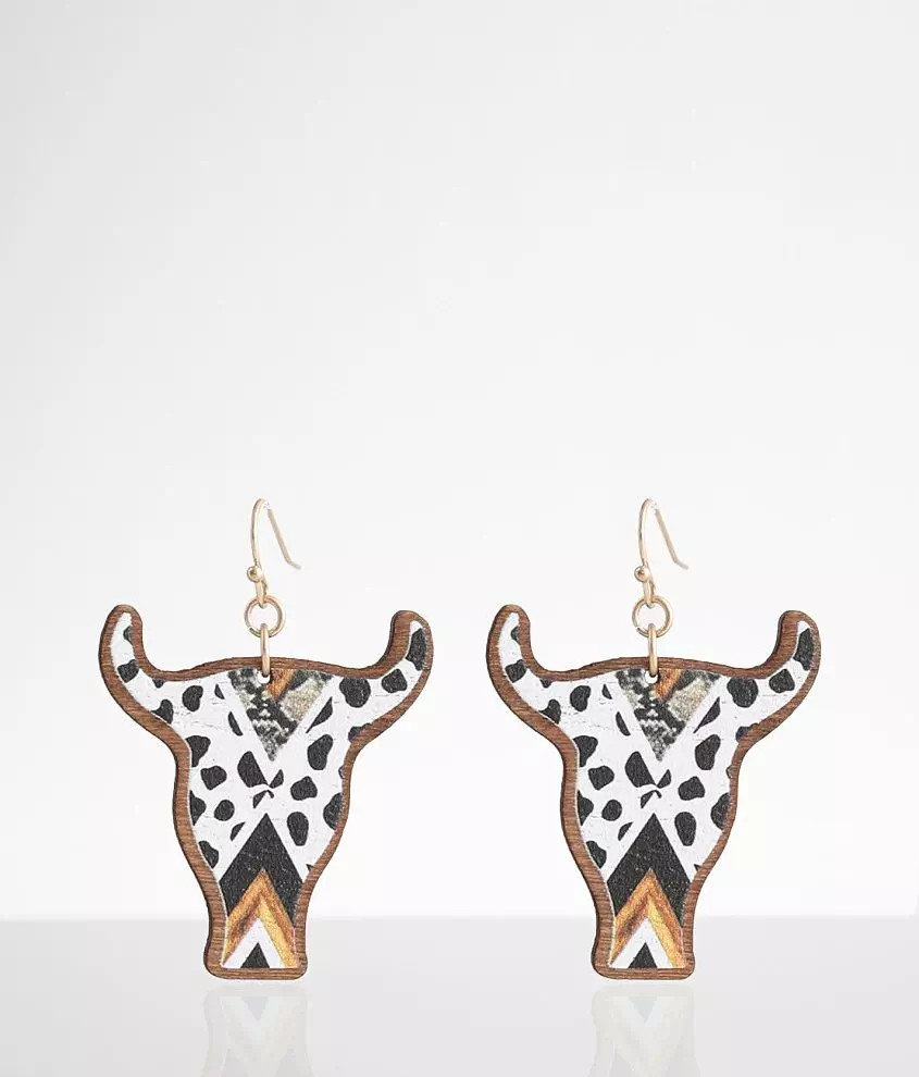 Steer Wood Earring | Buckle
