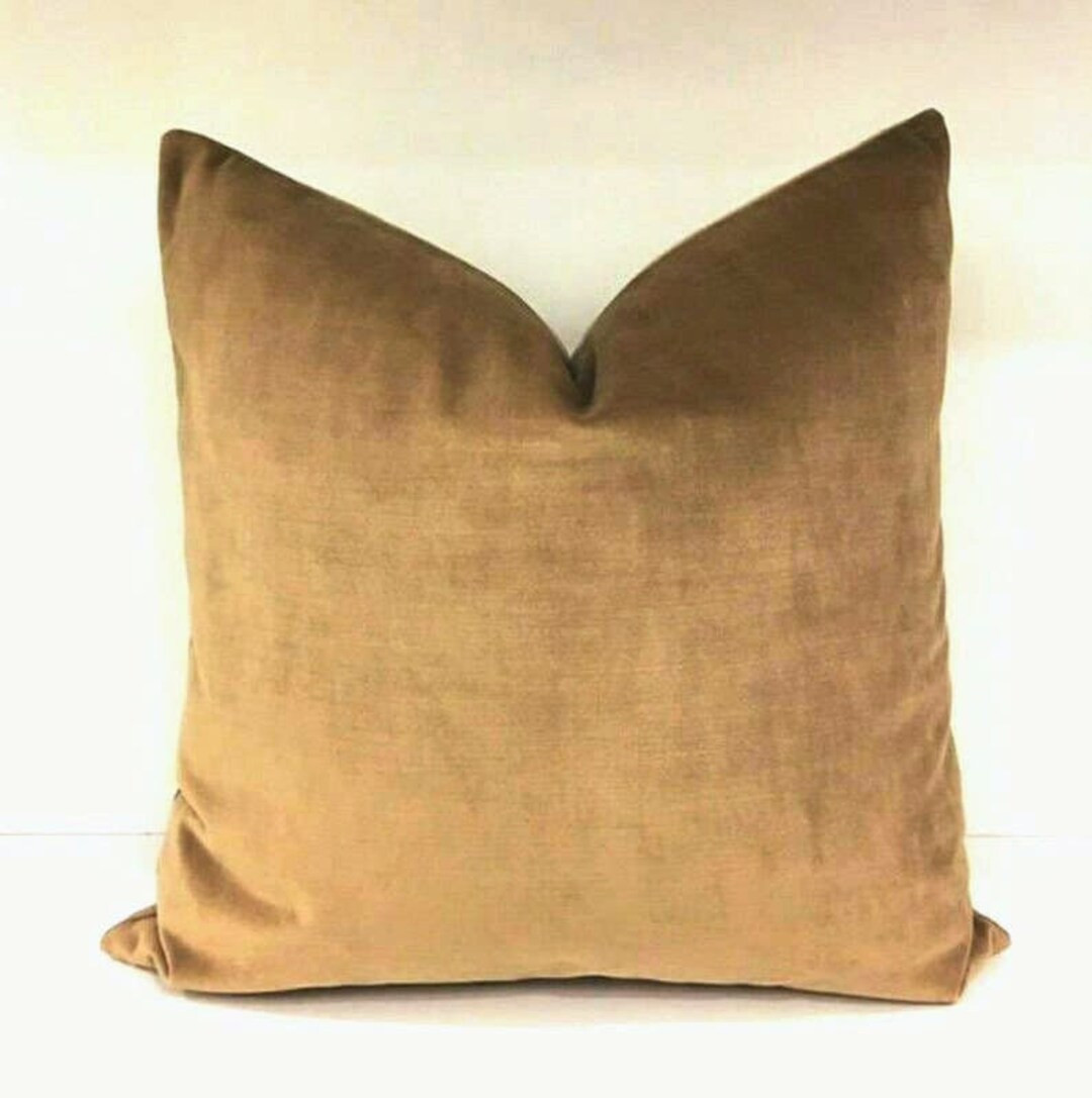 Camel Color Velvet Pillow Cover, Velvet Pillow, Throw Pillow, Decorative Pillow, Velvet Cushion C... | Etsy (AU)