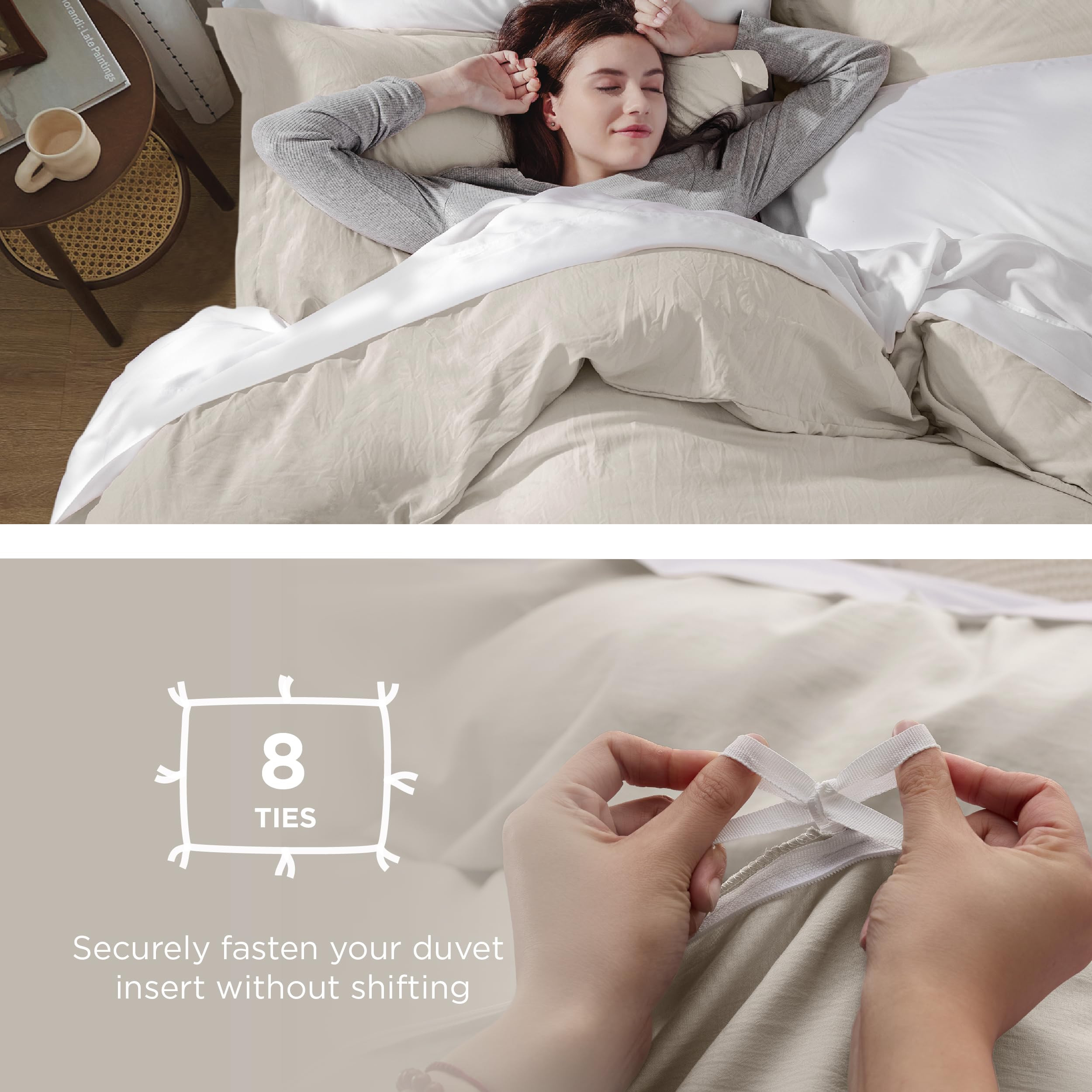 Bedsure Duvet Cover King Size - 3 Pieces Prewashed Cotton-Like Extra Soft Bedding Set, Includes 1... | Amazon (US)