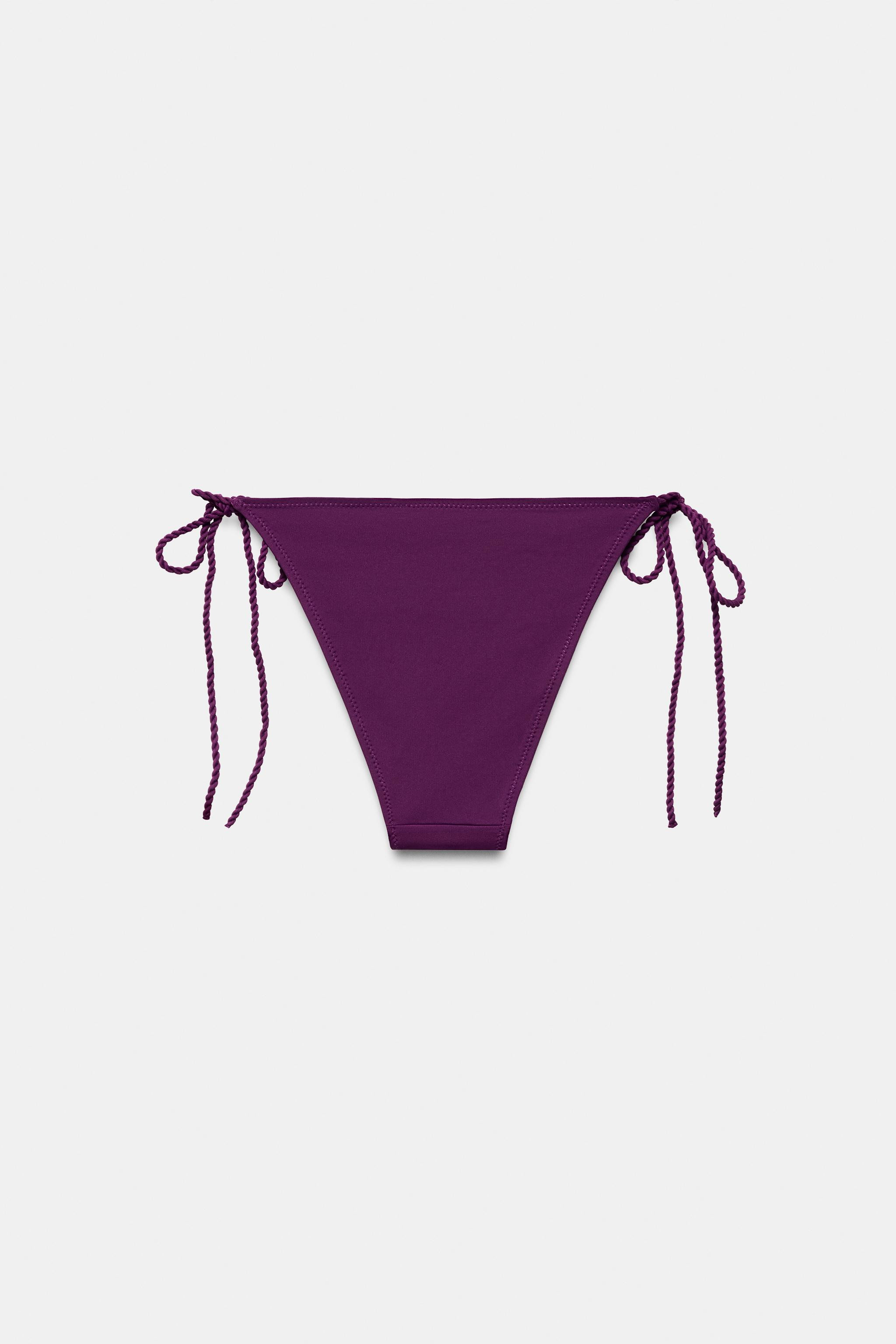 LACE-UP STRAP BIKINI BOTTOMS | Zara US