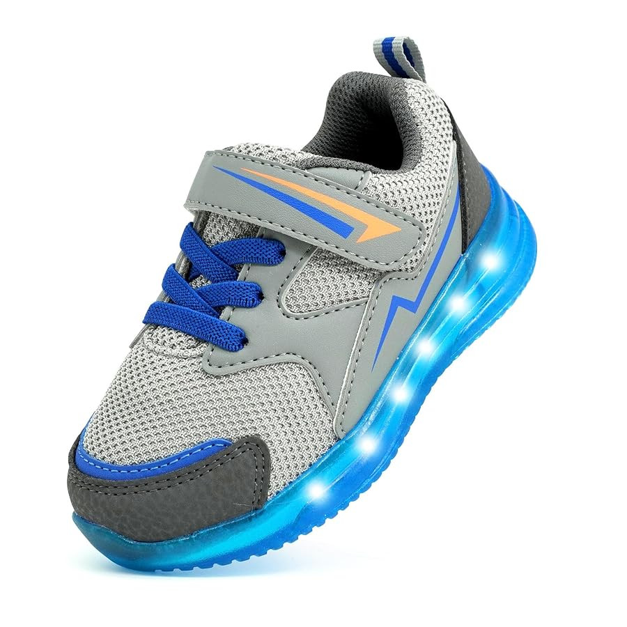 AMZZPIK Light Up Shoes for Boys Girls Toddler LED Flashing Sneakers Breathable Sport Walking Shoe... | Amazon (US)