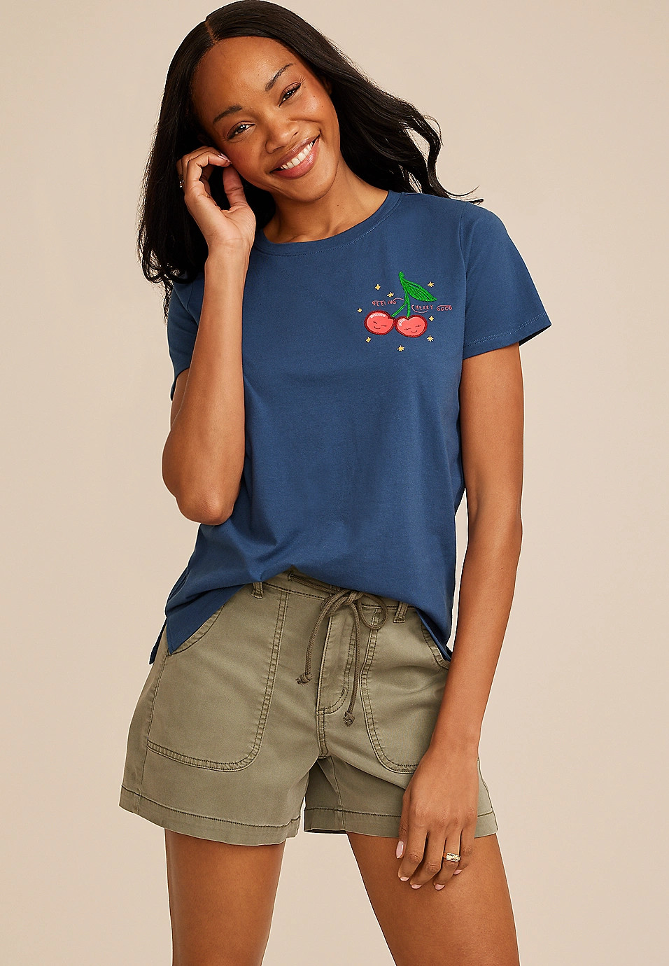 Feeling Cherry Good Classic Fit Graphic Tee | Maurices