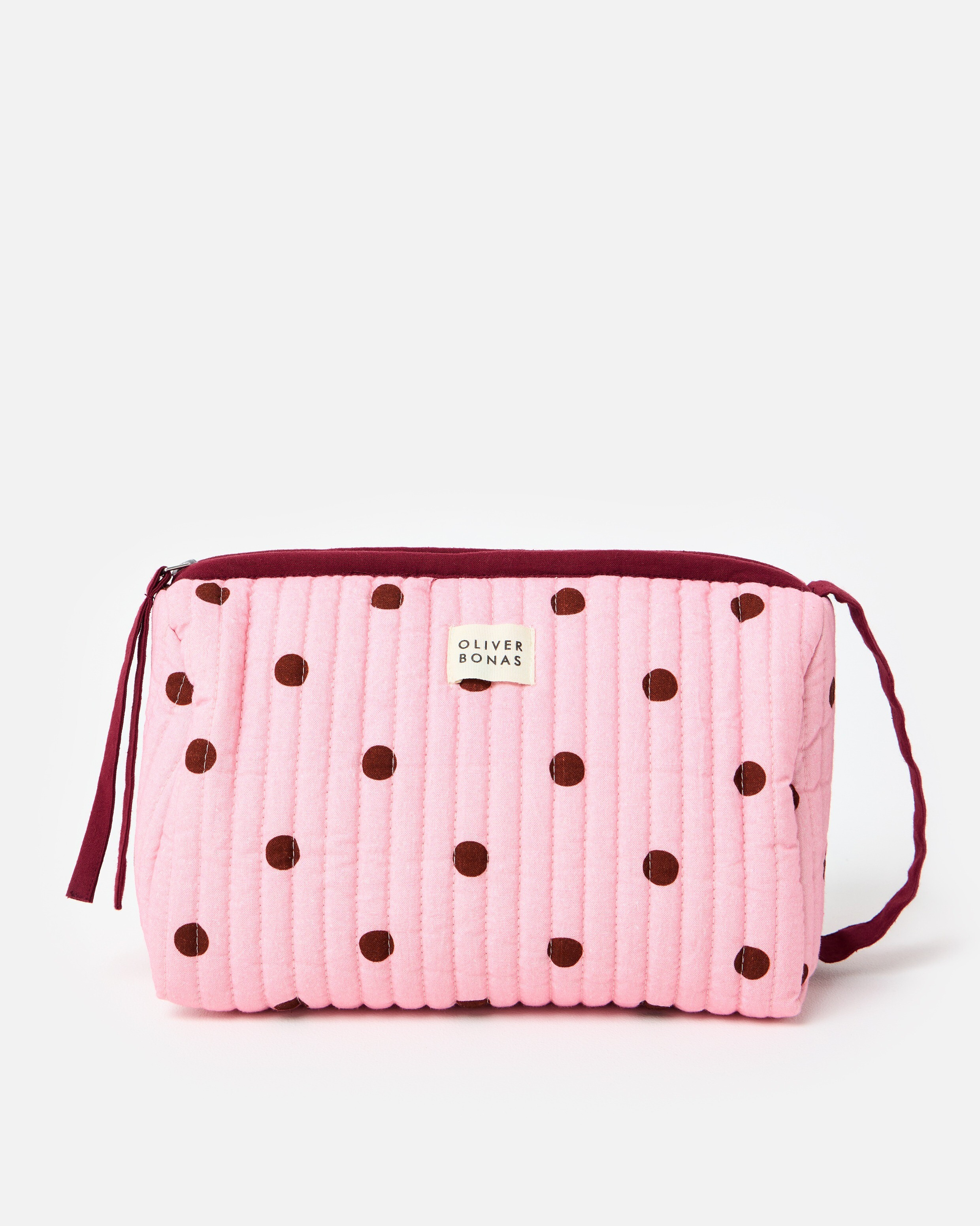 Pink Polka Dot Printed Wash Bag | Oliver Bonas (Global)