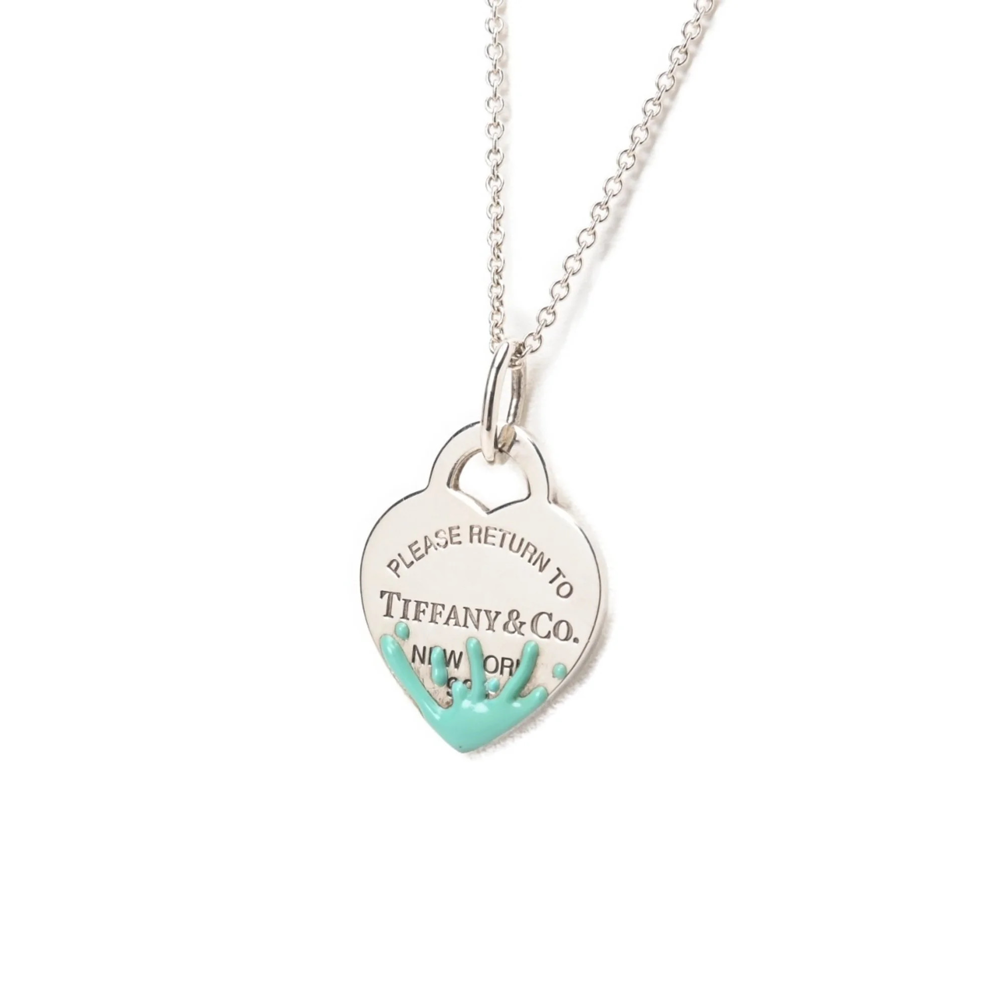 Pre-Owned Tiffany TIFFANY Return to Heart Tag Color Splash Necklace Sv.925 50.8cm... (Good) | Walmart (US)