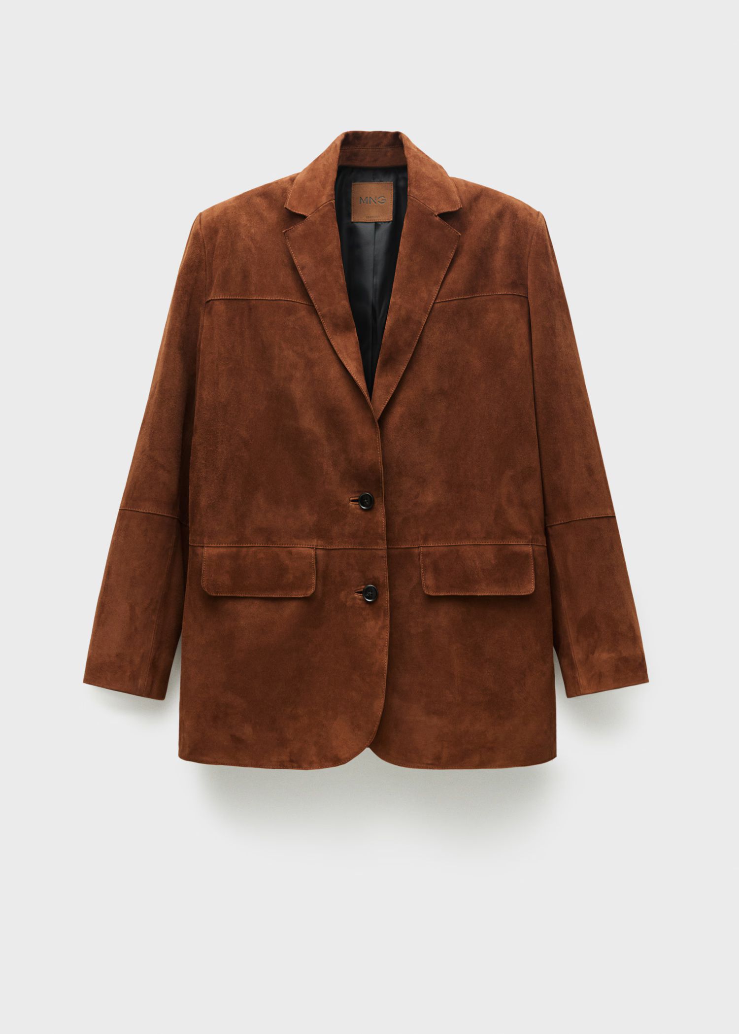 Blazer 100% suede leather | MANGO (UK)