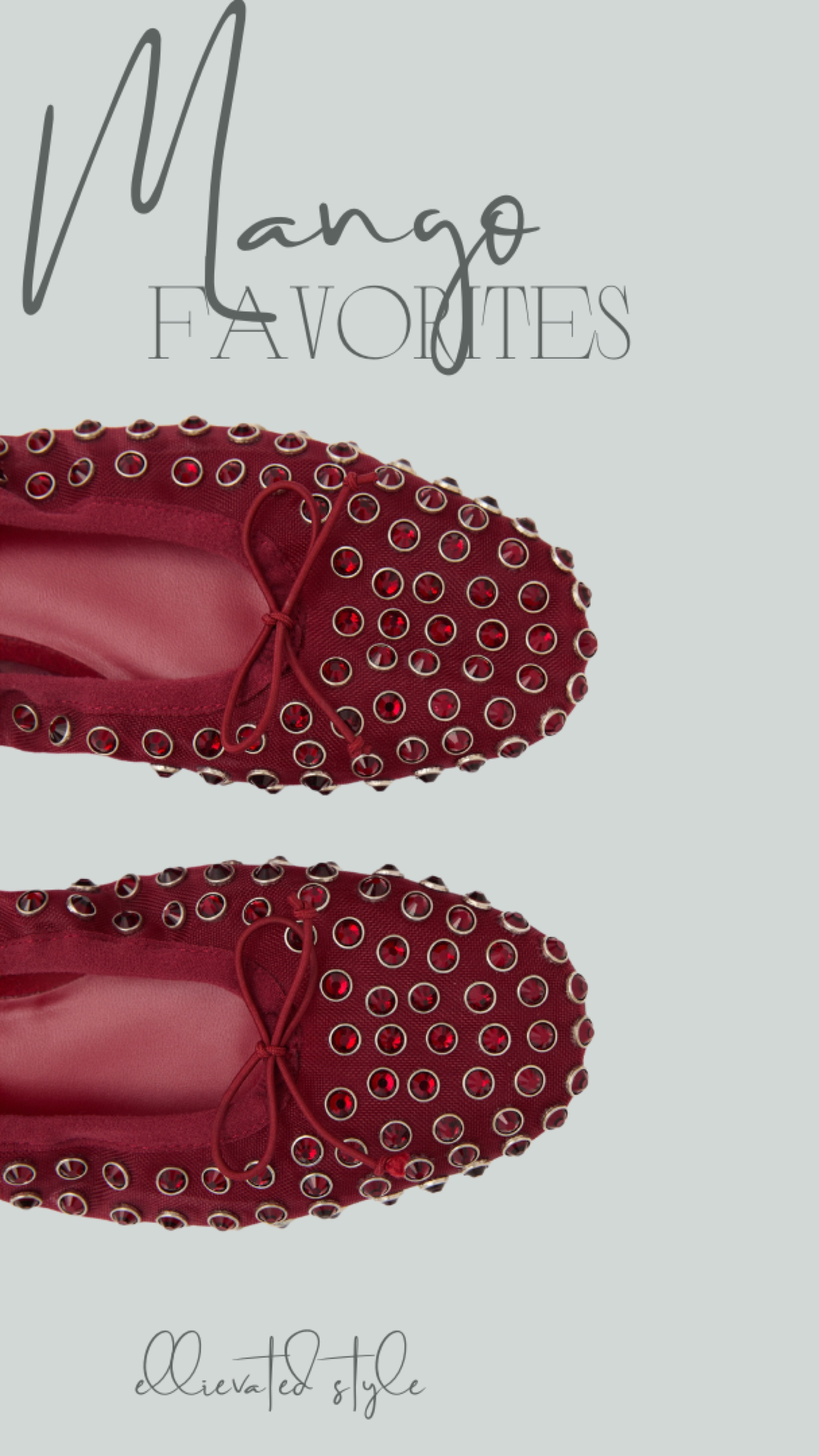 most recent mango favorites — I love these ruby red flats in this image. They’re giving Dorothy vibes in the very best way! 

#LTKFindsUnder100 #LTKStyleTip #LTKSaleAlert