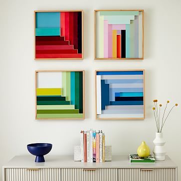 Margo Selby Colorblock Lacquer Square Wall Art | West Elm (US)