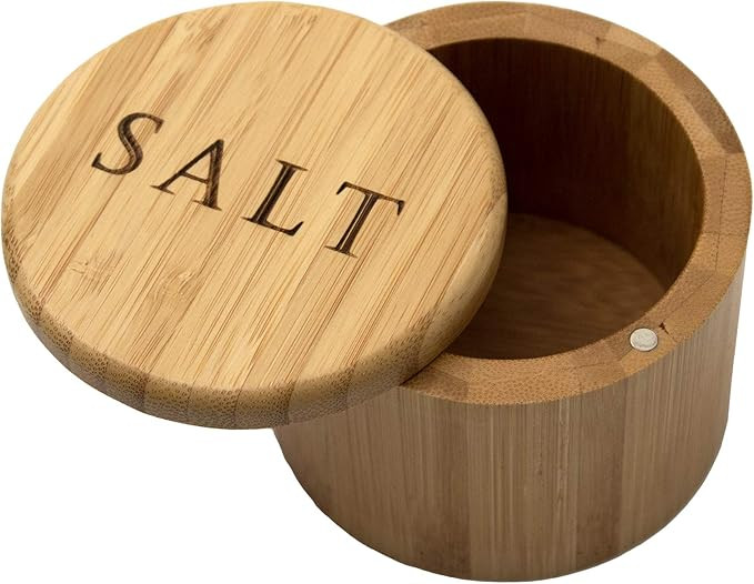 Totally Bamboo Salt Box, Bamboo Storage Box with Magnetic Swivel Lid, "Salt" Engraved on Lid | Amazon (US)