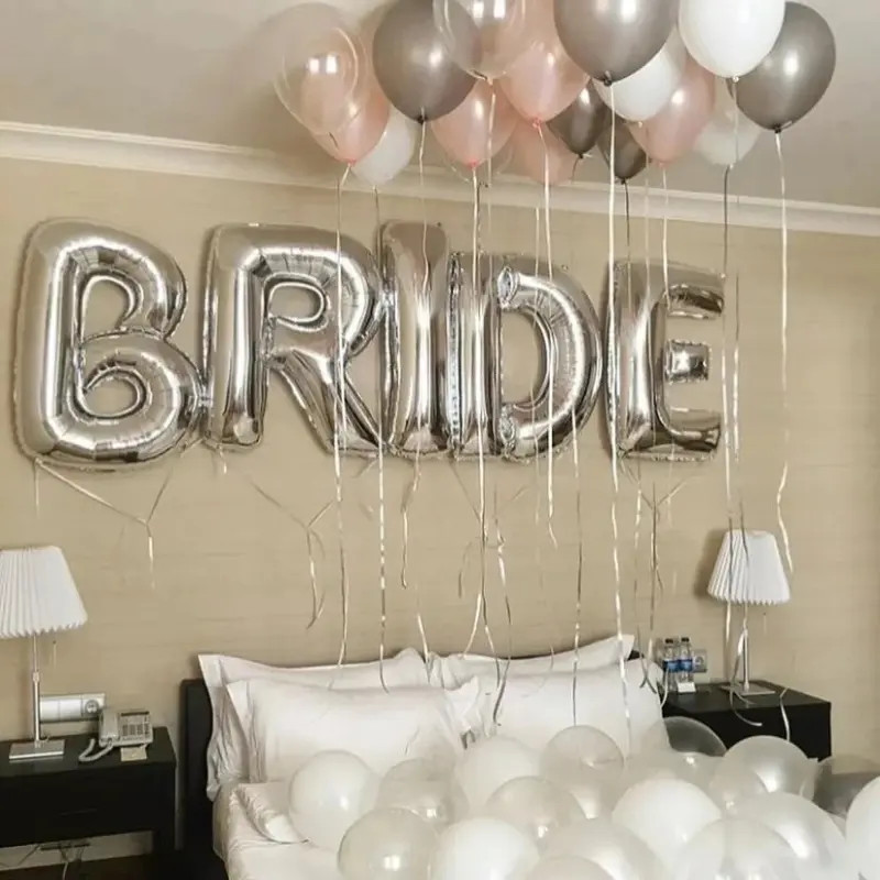 Set 32inch Rose Golden Silvery Bride To Be Balloon Wedding Decorations Bride Letters Foil Ballon ... | Temu Affiliate Program