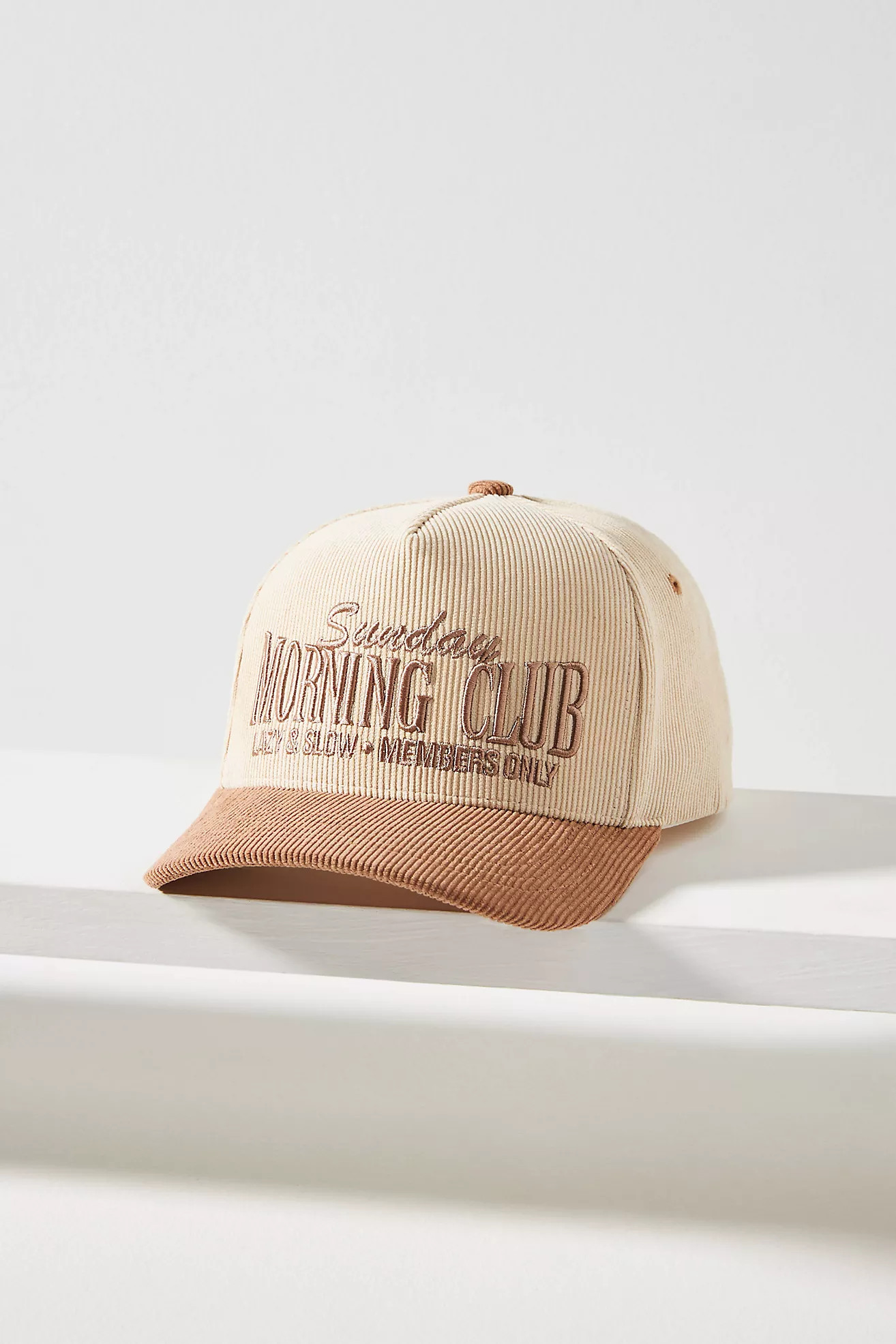 Colorblock Corduroy Sunday Morning Club Baseball Cap | Anthropologie (US)