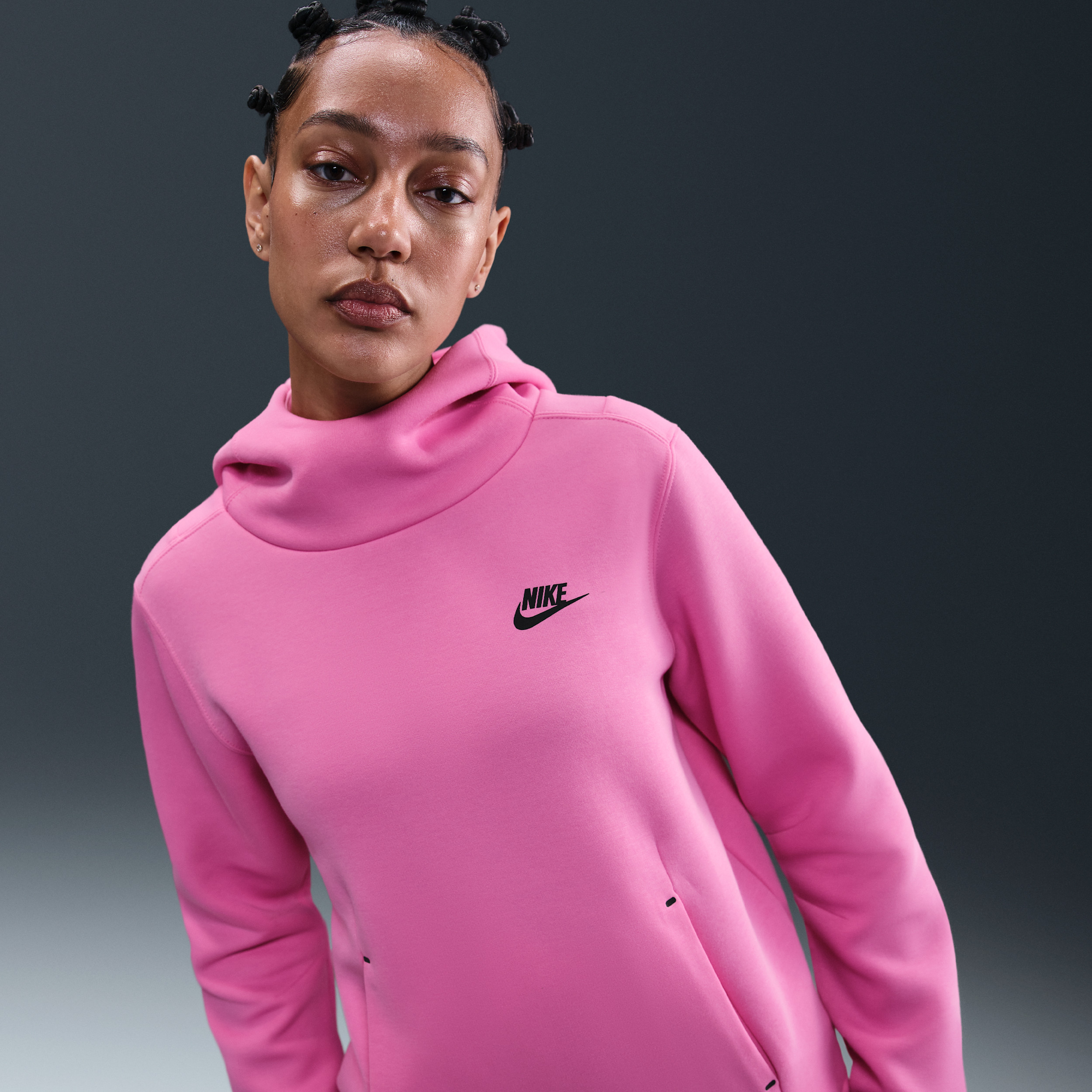 Women's Nike Sportswear Tech Fleece Hoodie in Pink | HV2447-675 | Nike (US)