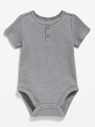 Unisex Thermal-Knit Henley Bodysuit for Baby | Old Navy (US)