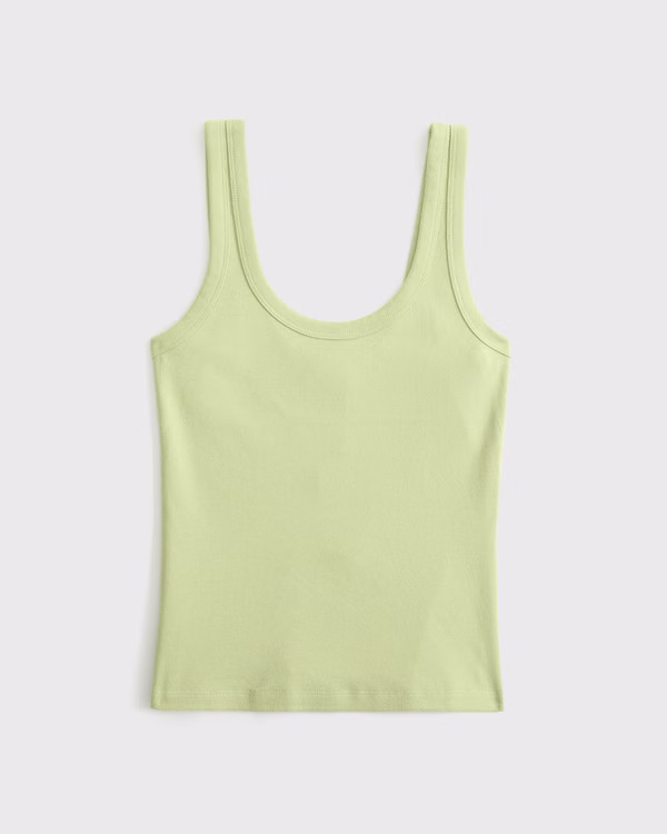 Vintage Rib Tuckable Scoopneck Tank | Abercrombie & Fitch (US)