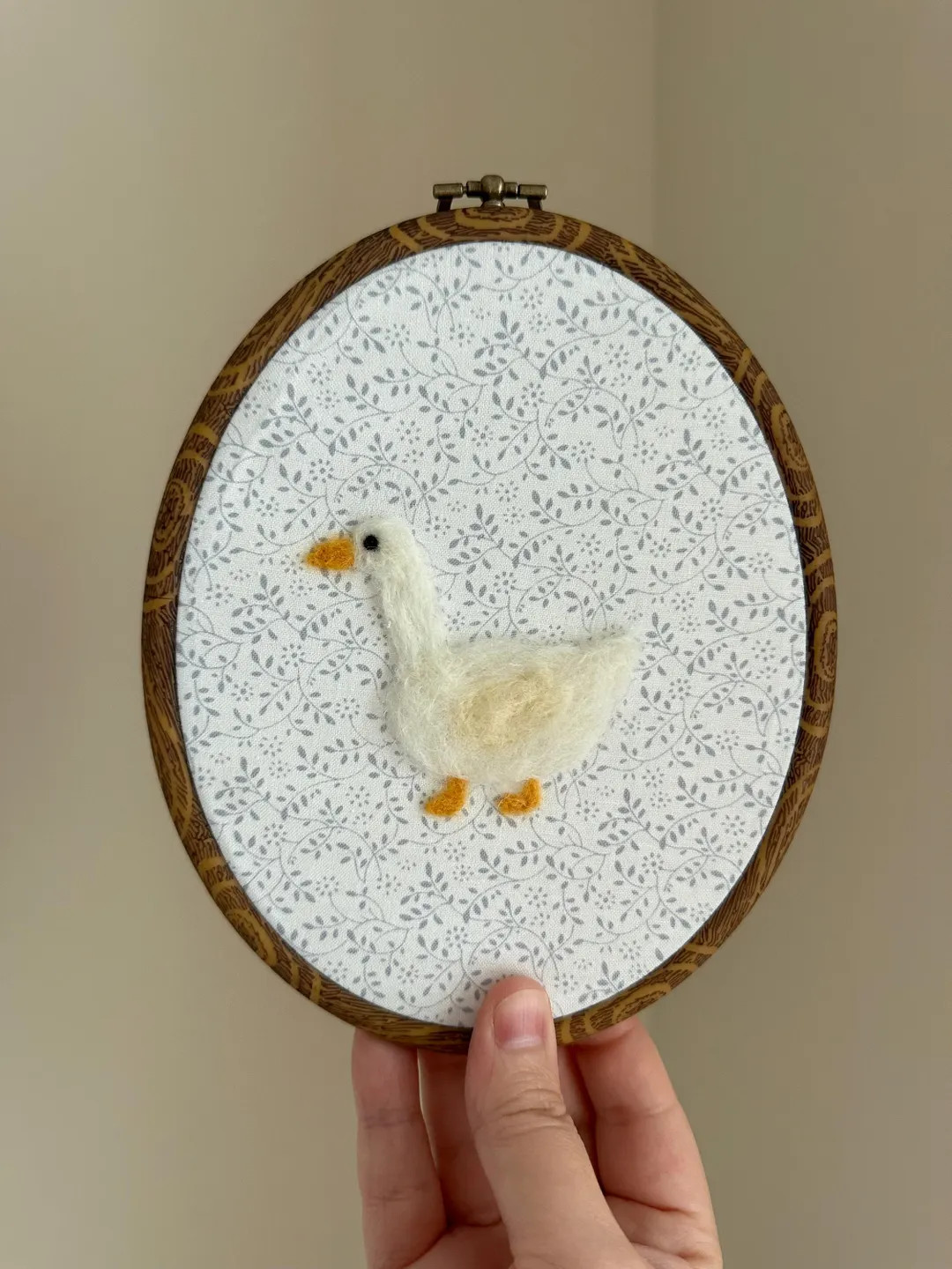 Needle Felt Goose Embroidery: Handmade Nursery Wall Art - Etsy | Etsy (US)
