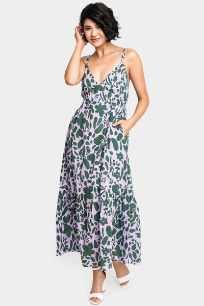 Carmen Smocked Tie-back Maxi Dress | Gibson