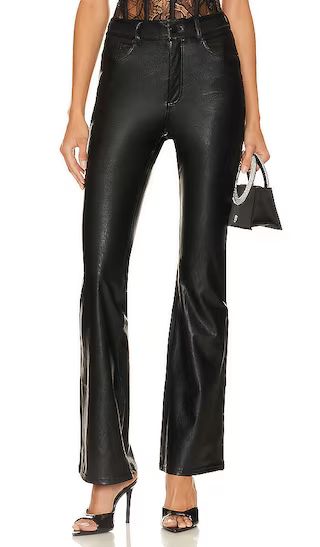 Faux Leather Five Pocket Flare Pant in Black | Revolve Clothing (Global)