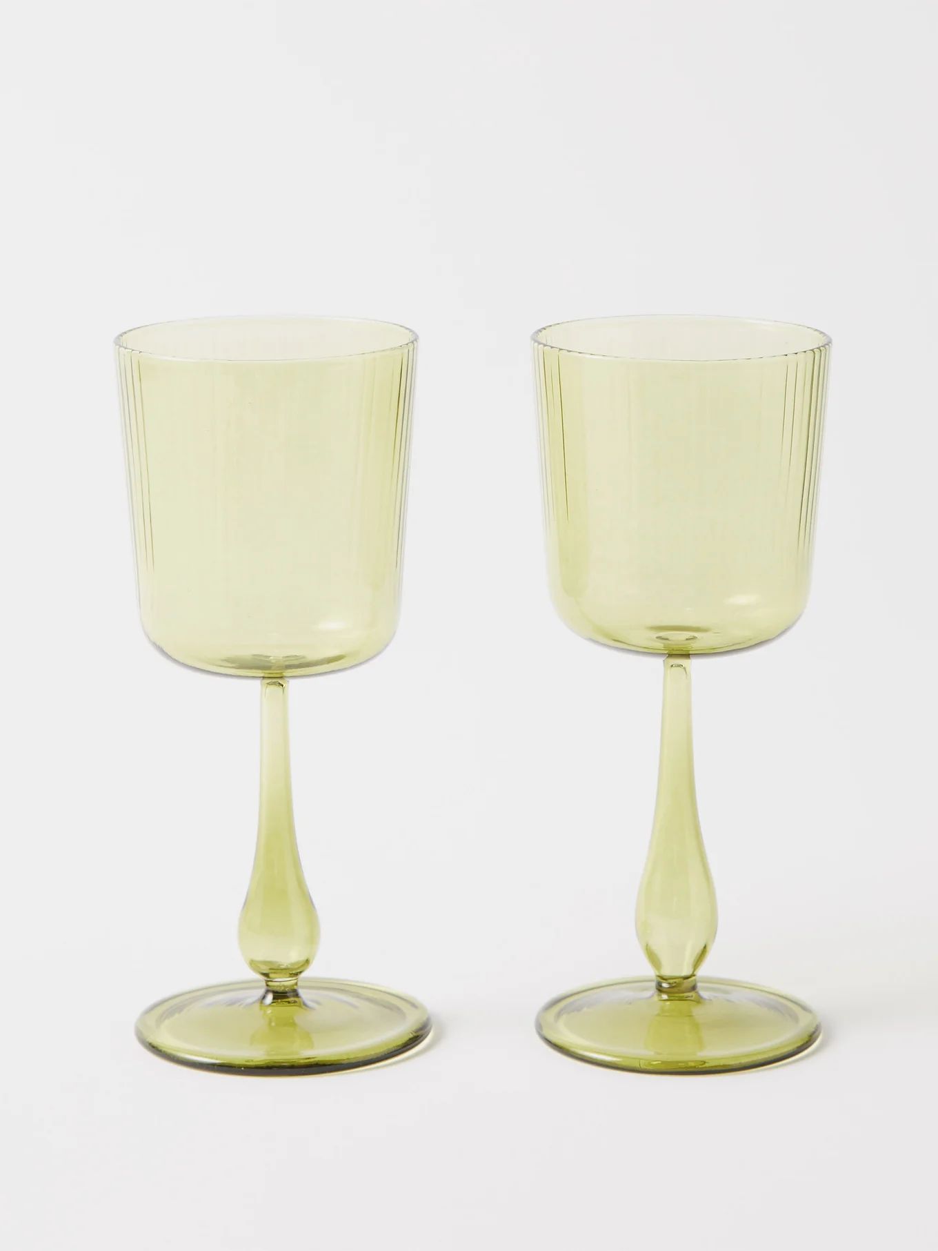 Set of two Luisa ridged wine glasses | Matches (US)