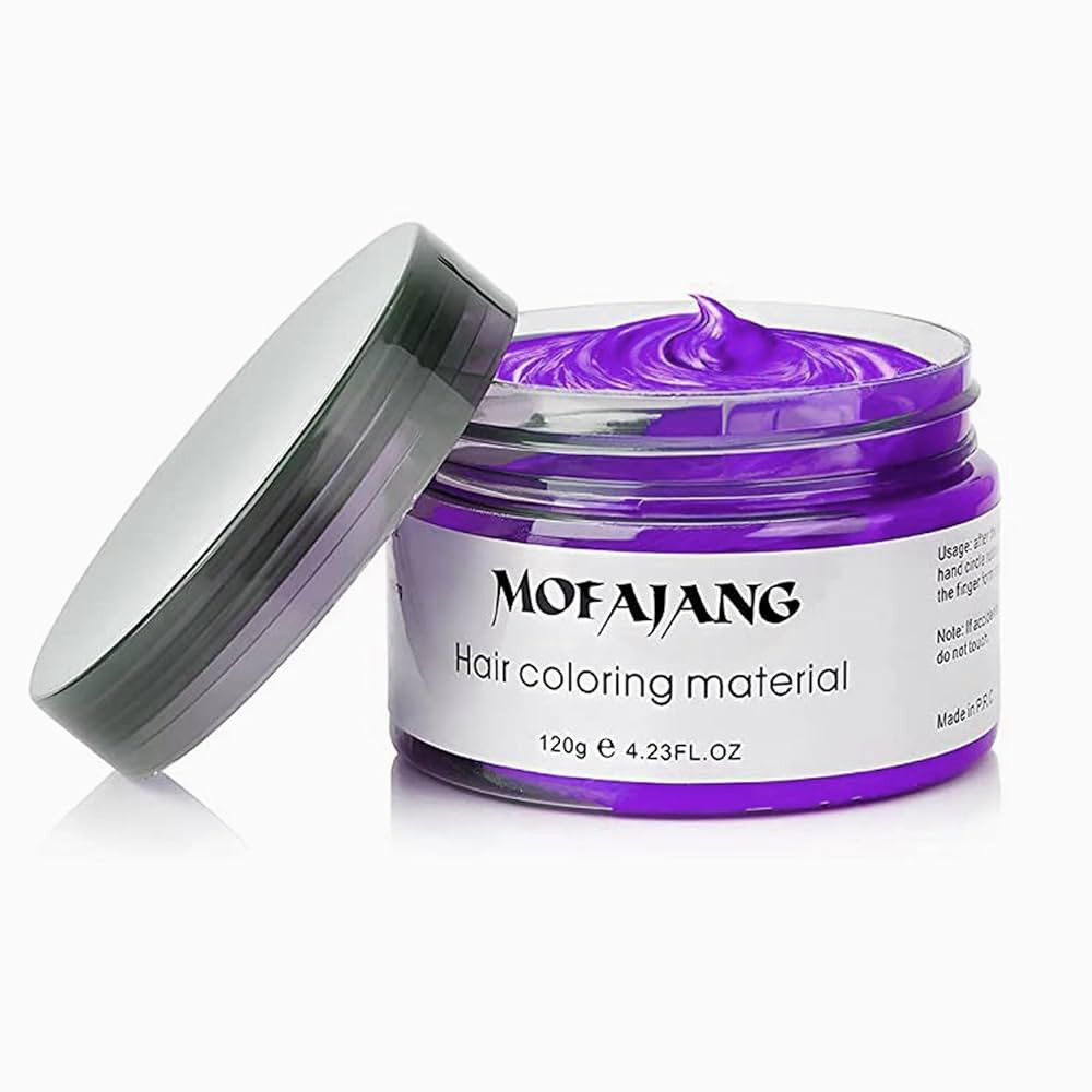 Purple Temporary Hair Wax Color, 4.23 oz - Temporary Hair Color Wax Gel for Halloween, Party | Amazon (US)
