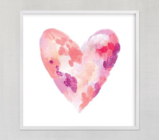 Minted® Abstract Heart Wall Art By Alethea & Ruth | Pottery Barn Kids