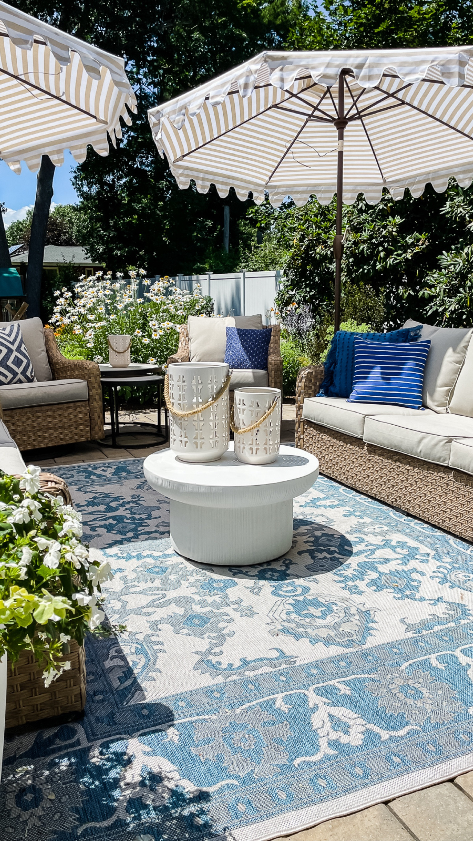 Walmart outdoor patio furniture and home decor. Outdoor seating, side tables, lanterns, outdoor rugs, and more coastal style home decor.

#LTKhome #LTKfamily