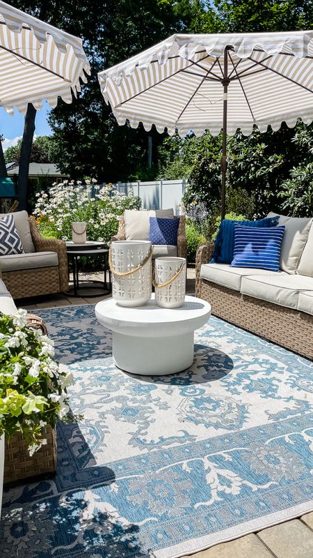 Walmart outdoor patio furniture and home decor. Outdoor seating, side tables, lanterns, outdoor rugs, and more coastal style home decor.

#LTKhome #LTKfamily