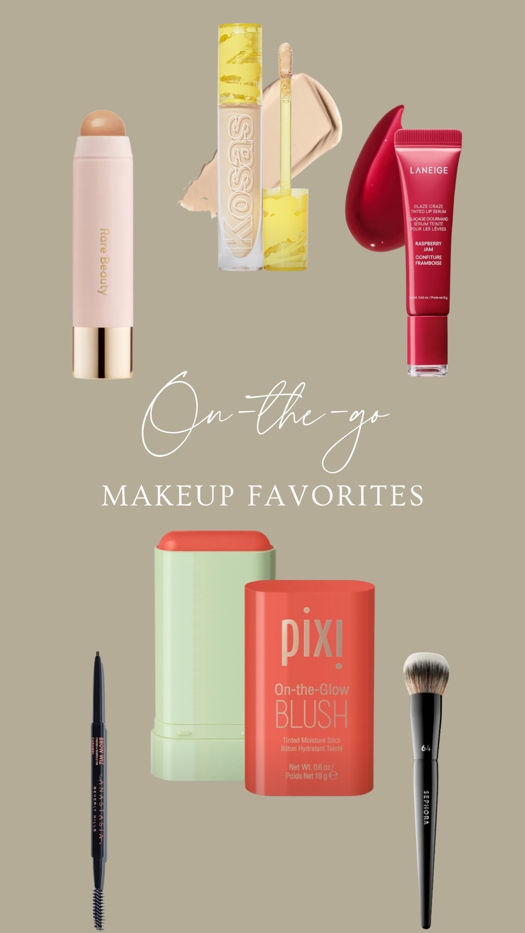 Makeup basics you can throw in a makeup bag in your purse for touch-ups or busy days🩷

#LTKselfcare #LTKBeauty