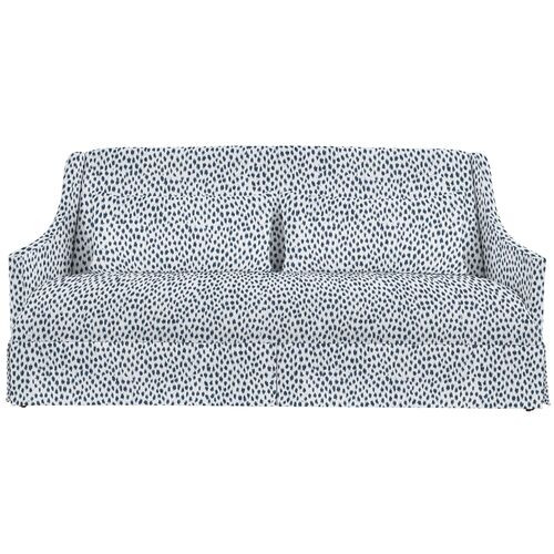 Dawes Skirted Sofa, Indigo Spot Sunbrella | One Kings Lane