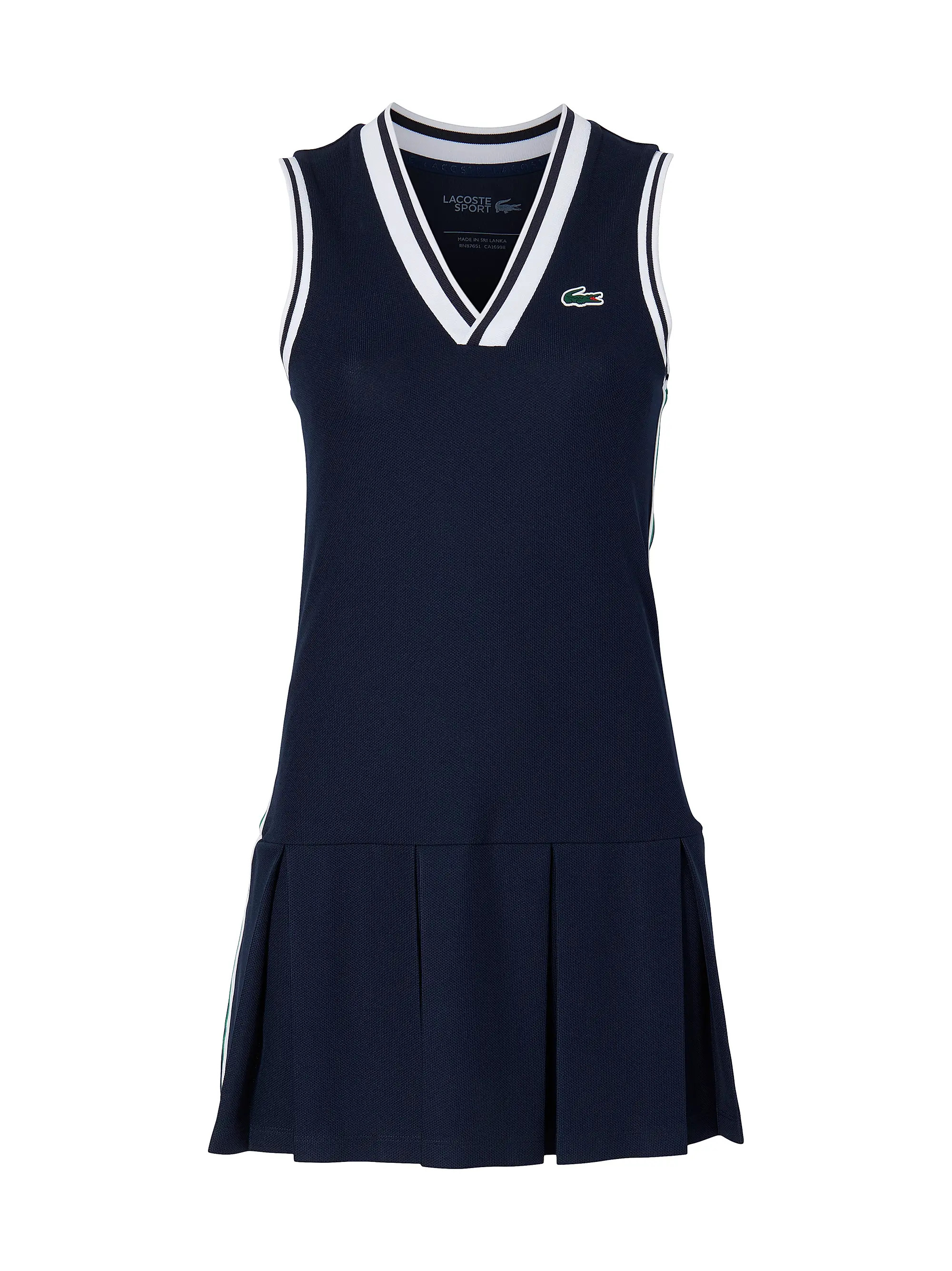 Lacoste x Bandier Performance Piqué Tennis Dress | Saks Fifth Avenue