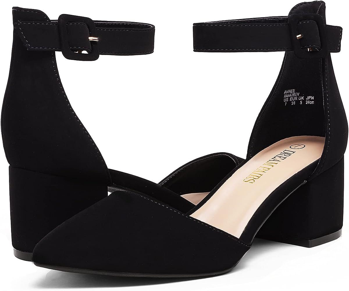 DREAM PAIRS Women's Low Heel Pumps | Amazon (US)