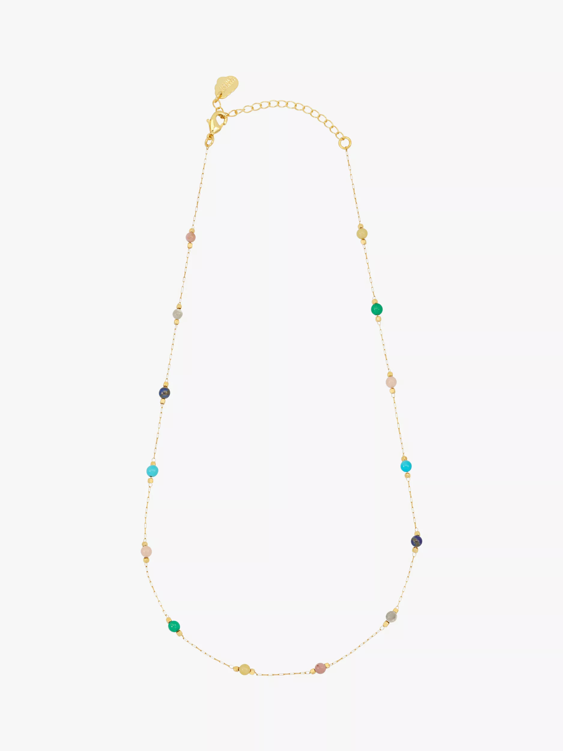 Estella BartlettGemstone Station Necklace, Gold | John Lewis (UK)