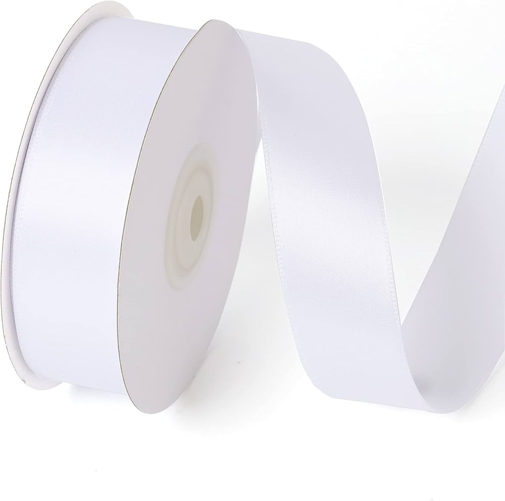 1 Inch x 25 Yards Single Face Solid Color Satin Ribbon Roll, Ribbons Great for Gift Wrapping, Cra... | Amazon (US)
