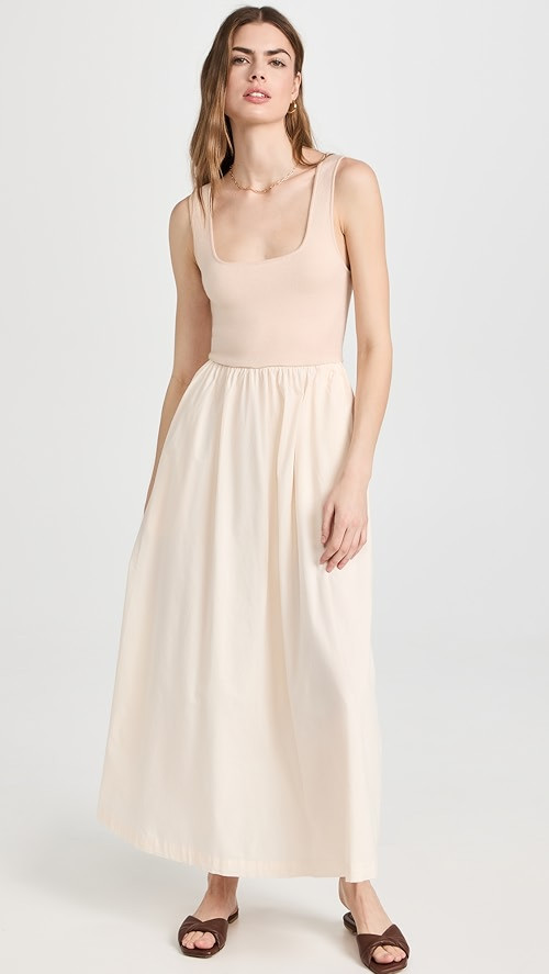 Stretch Poplin Mix Tank Dress | Shopbop