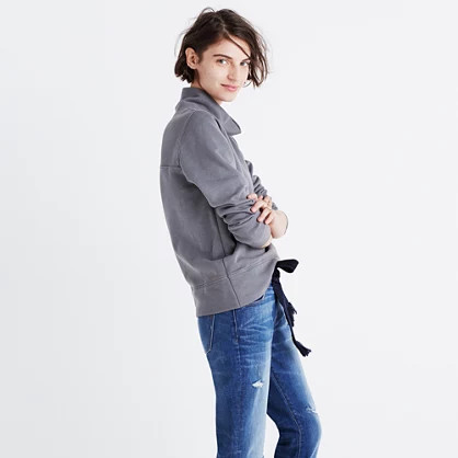 Garment-Dyed Funnelneck Sweatshirt | Madewell
