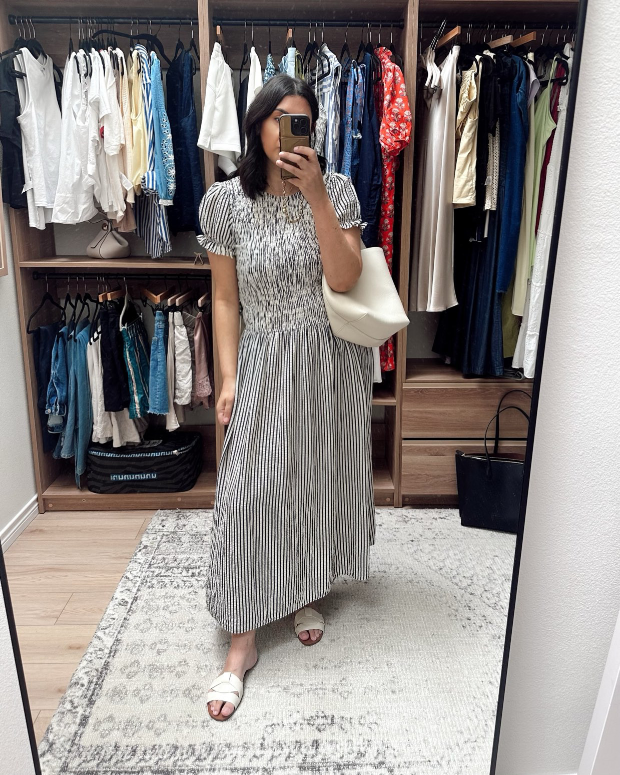 Love this dress from @anthropologie right now. I'm in the large, fit is loose and comfortable.  

 
