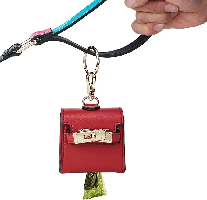 Scotch&Co Chic Mini Barkin Poop Bag Dispenser for Pets | Fashionable Dog Leash Accessory | Leathe... | Amazon (US)