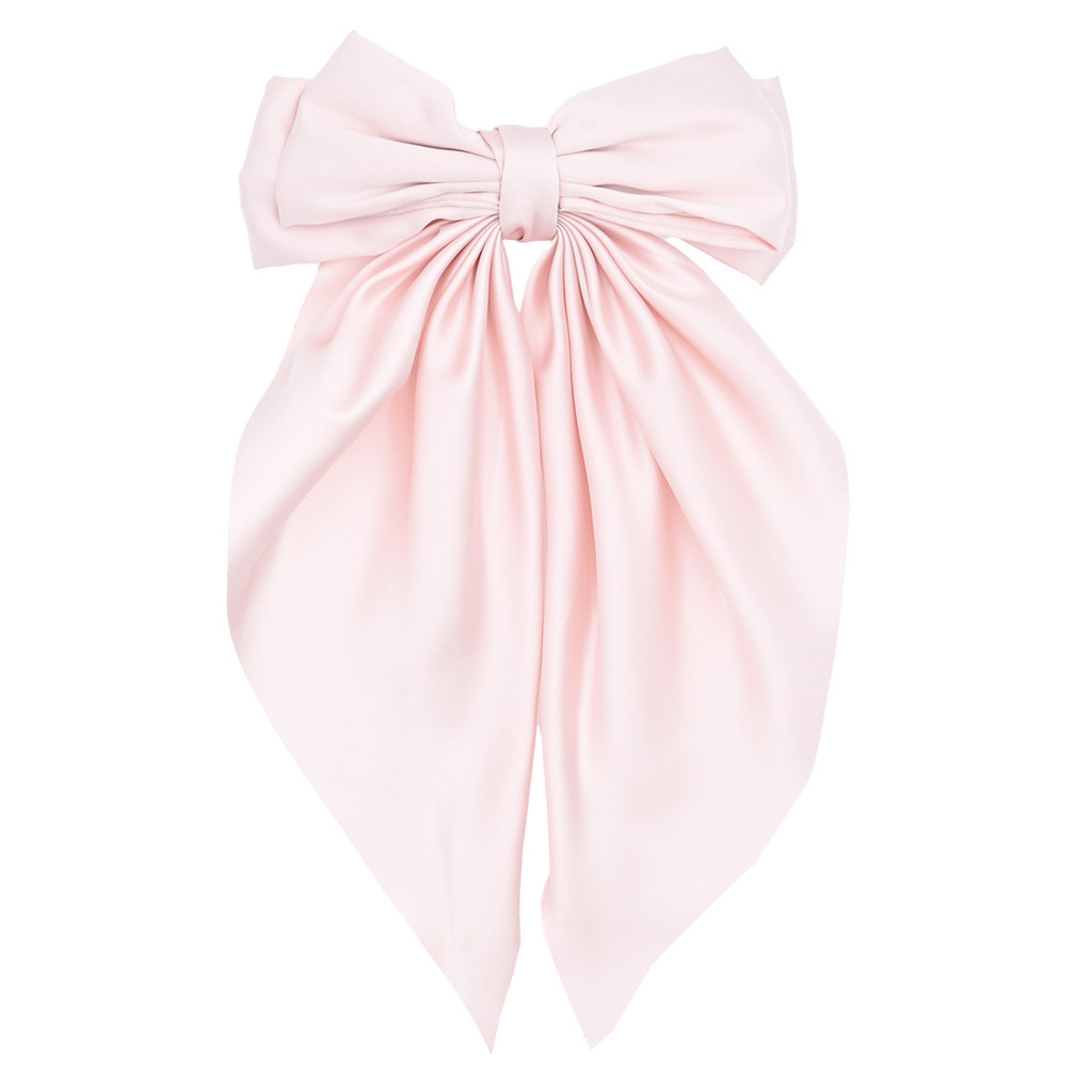 Tulleen Satin Ribbon Flowing Bow Hairclip in Pink at Nordstrom | Nordstrom