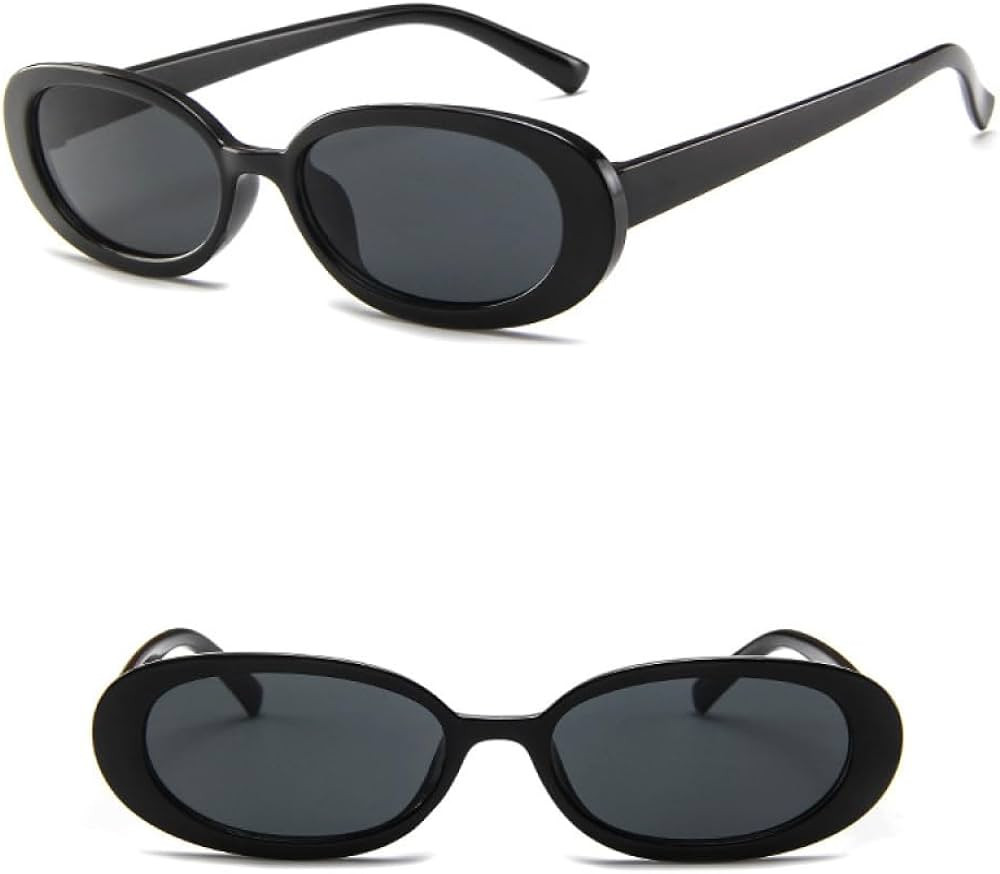 Óculos de sol com armação oval cor de vaca óculos de proteção solar óculos pequenos femini... | Amazon (BR)