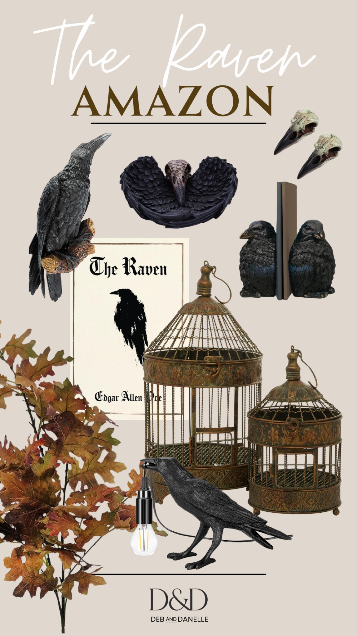 Edgar Allan Poe’s The Raven is a Halloween staple. I already have this wall-hanging Raven in my kitchen, and I also just purchased the Raven statue holding three Edison bulb. Here are some Raven-inspired decor pieces from Amazon to transform your house for Fall and Halloween. 

#LTKHome #LTKFindsUnder50 #LTKSeasonal
