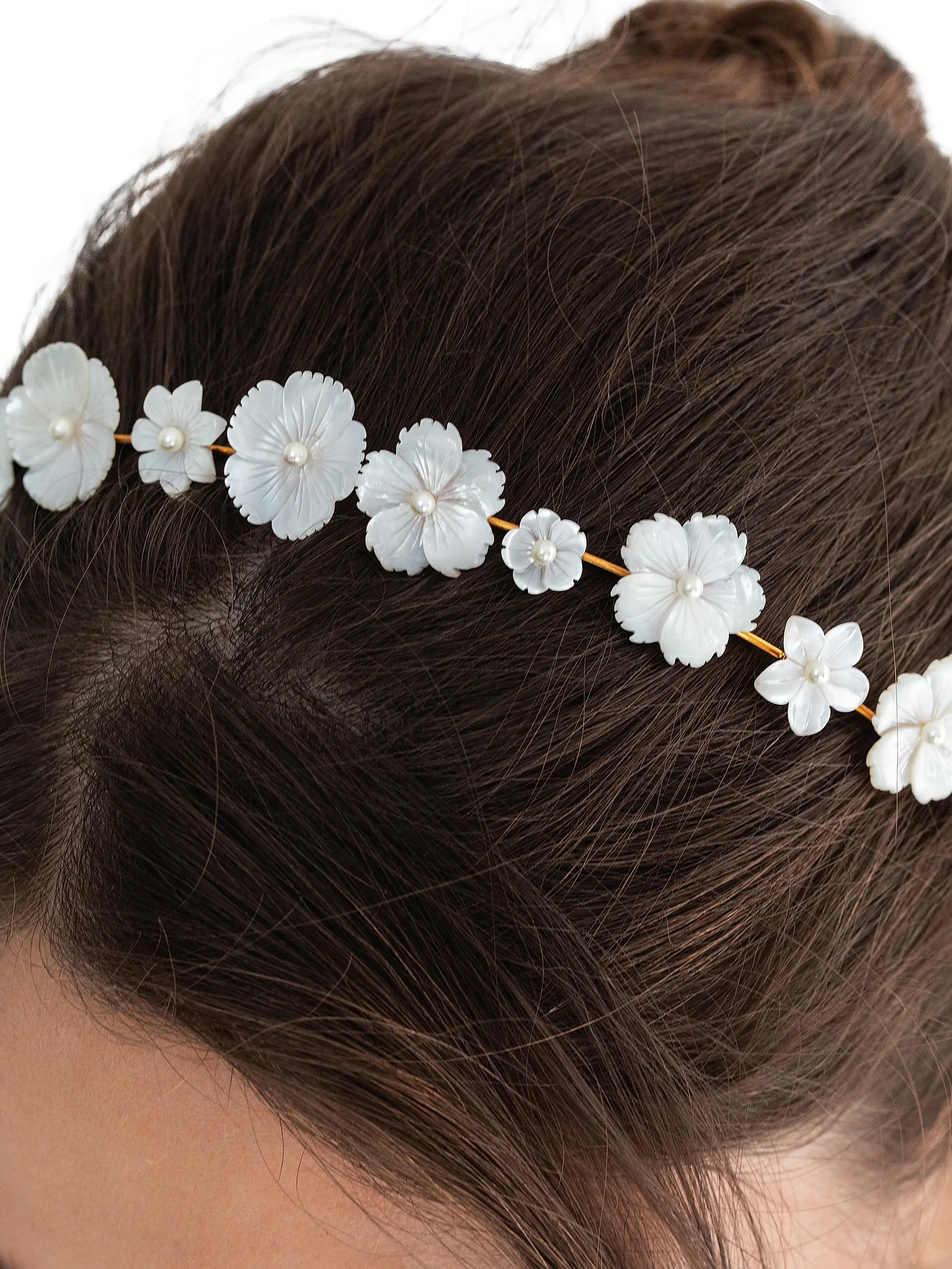 Jennifer Behr Jenna Mother-of-Pearl Flower Headband | Saks Fifth Avenue | Saks Fifth Avenue
