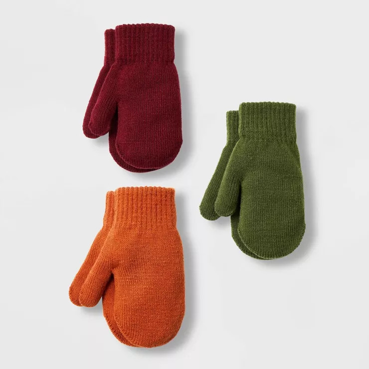 Toddler Mittens - Cat & Jack™ Dark Orange One Size | Target