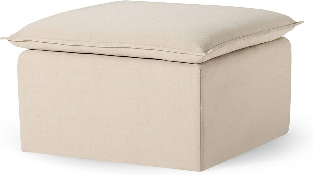 Maven Lane Claude Contemporary Ottoman in Taupe Fabric Upholstery | Amazon (US)