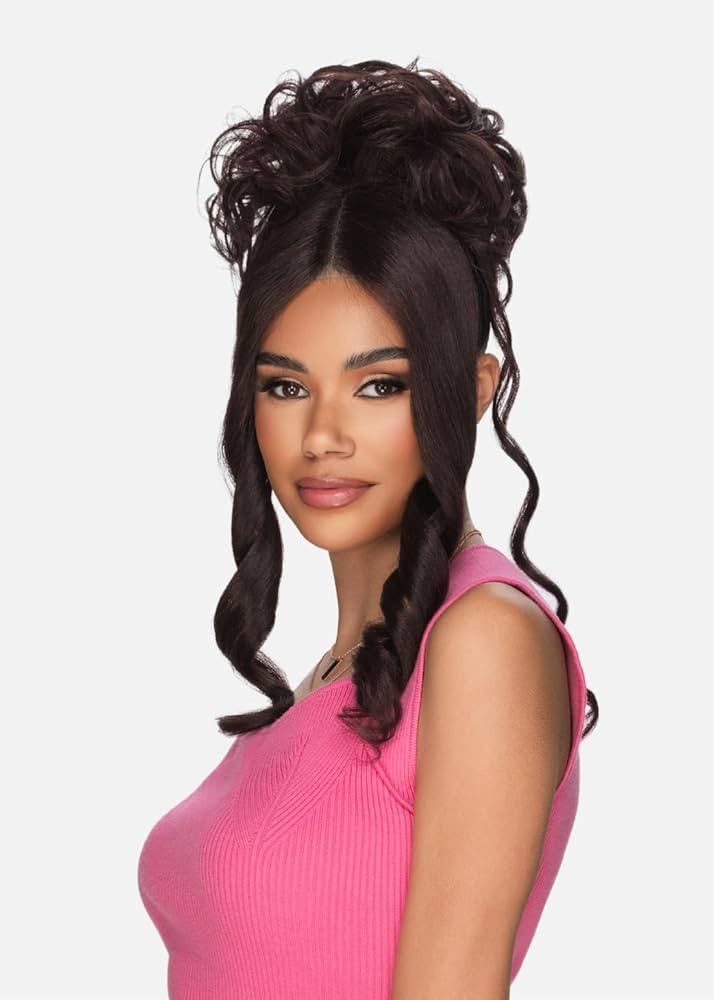 Vivica A. Fox Hair Collection LPBP-IVY, Bang & Bun, Quick and Easy Lace, Ponytail Bun and Lace Ba... | Amazon (US)
