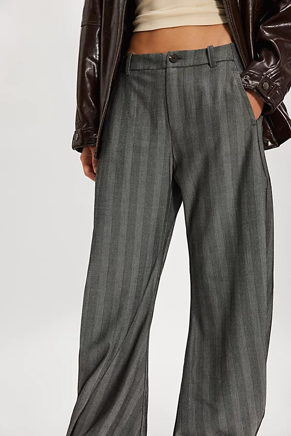 Spotlight Barrel Pinstripe Trousers | Free People (Global - UK&FR Excluded)