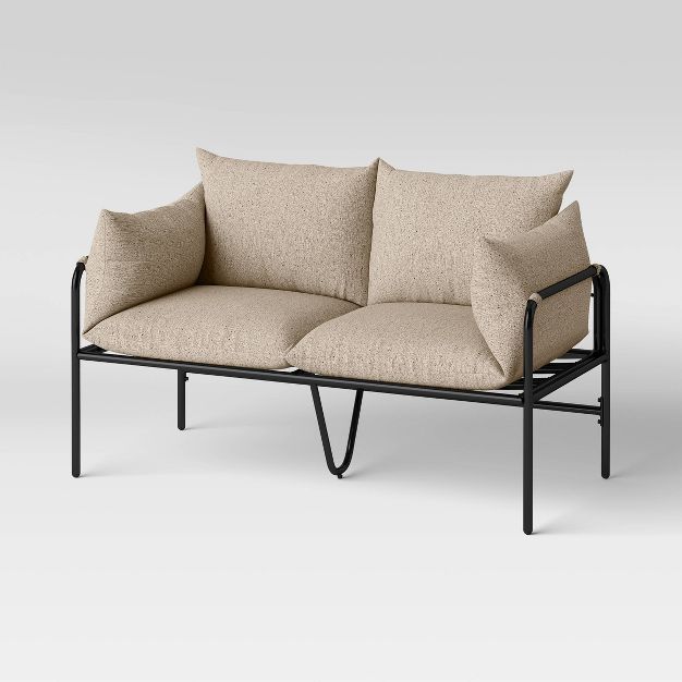 Timo Patio Loveseat - Black/Tan - Project 62&#8482; | Target