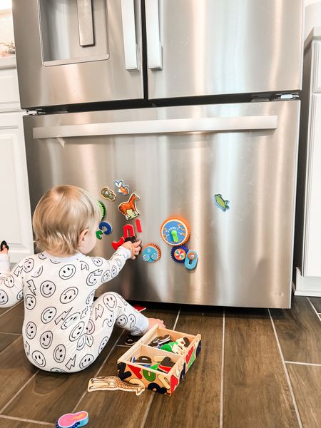 Keeping babe busy with fridge magnet toys! 

#LTKbaby
