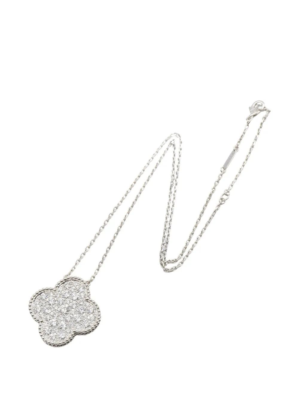 Van Cleef & Arpels Pre-Owned Magic Alhambra diamond necklace - Silver | Farfetch Global