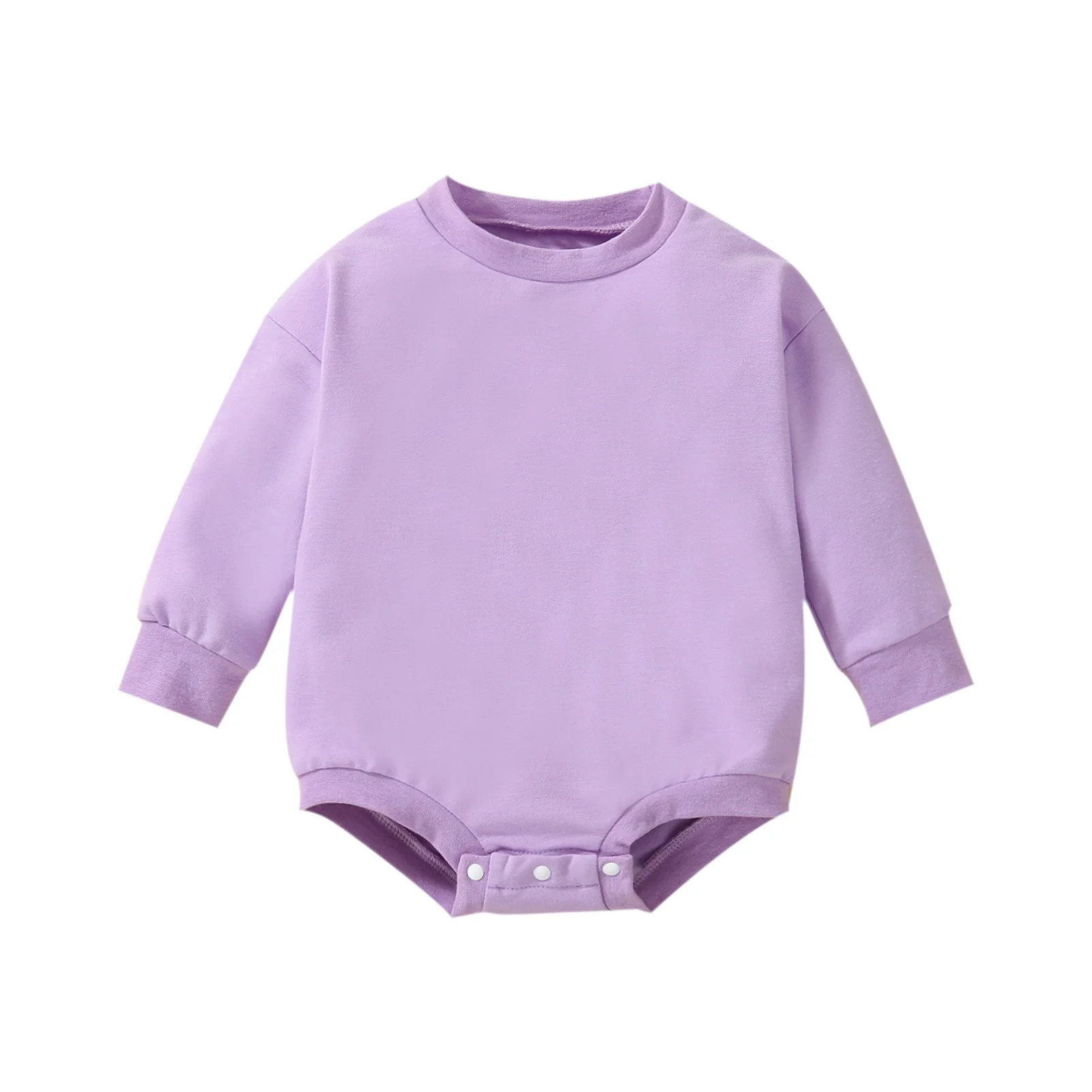 3 Colors Newborn Baby Girls Boys Sweatshirt Jumpsuits Solid Long Sleeve Autumn Rompers Outfits 0-... | Walmart (US)