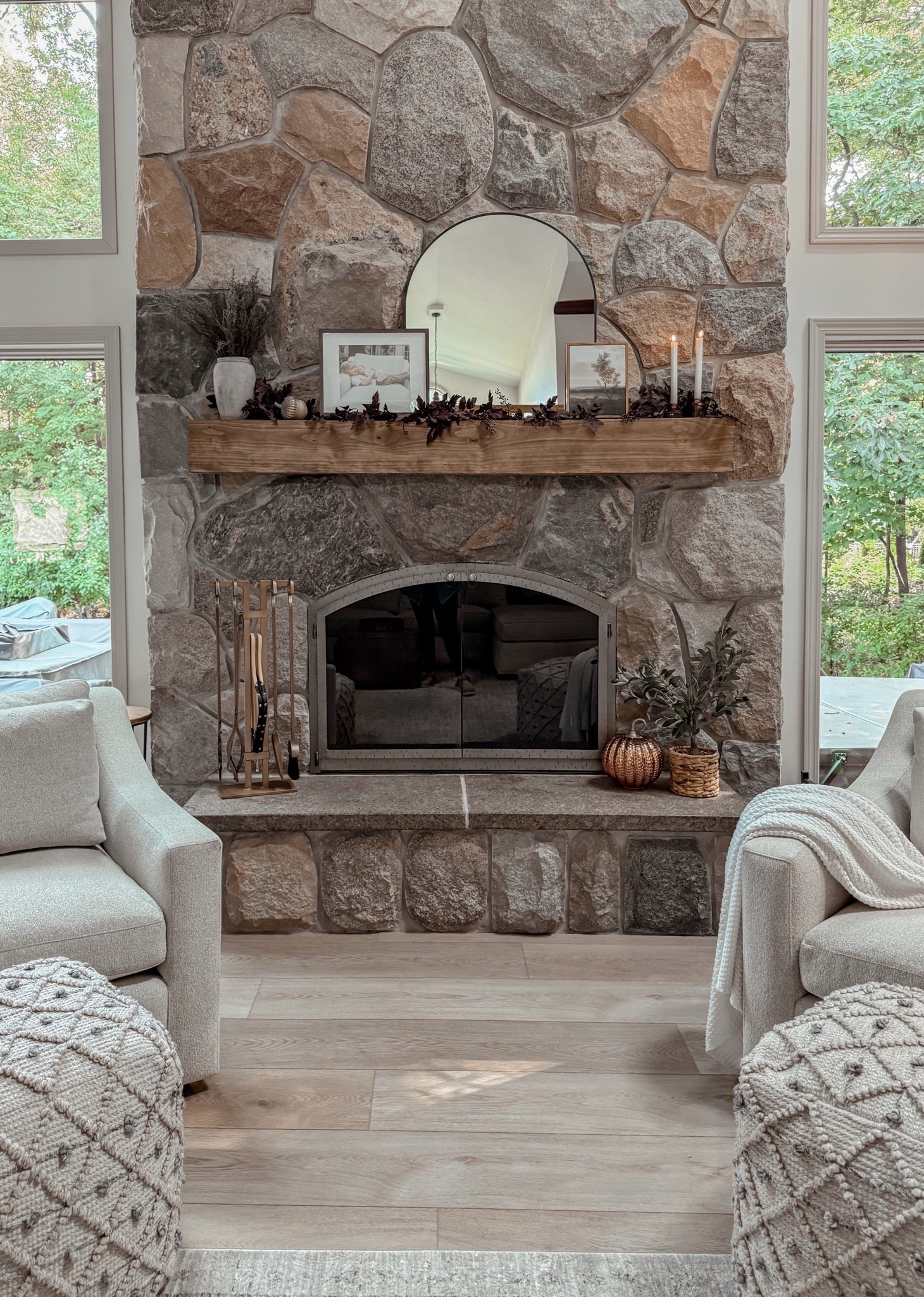 Cozy fall fireplace mantel styling! Fall decor pieces from Amazon. Living room decor ideas for transitional modern organic earthy modern style. 

Come stay awhile, Amanda vernaci  

#LTKSeasonal #LTKSaleAlert #LTKHome