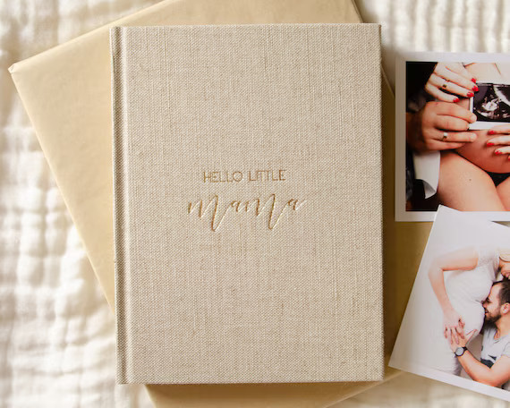 Pregnancy Journal  Linen Hello Little Mama  Planner  New | Etsy | Etsy (US)
